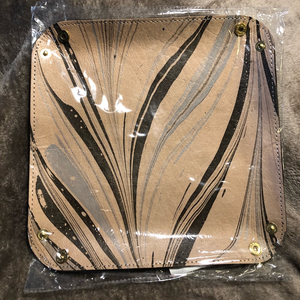 Tribe Alive Leather Marbled Valet Tray